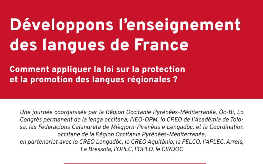 « Desvolopem l’ensenhament de las lengas de França ! » – un eveniment regional