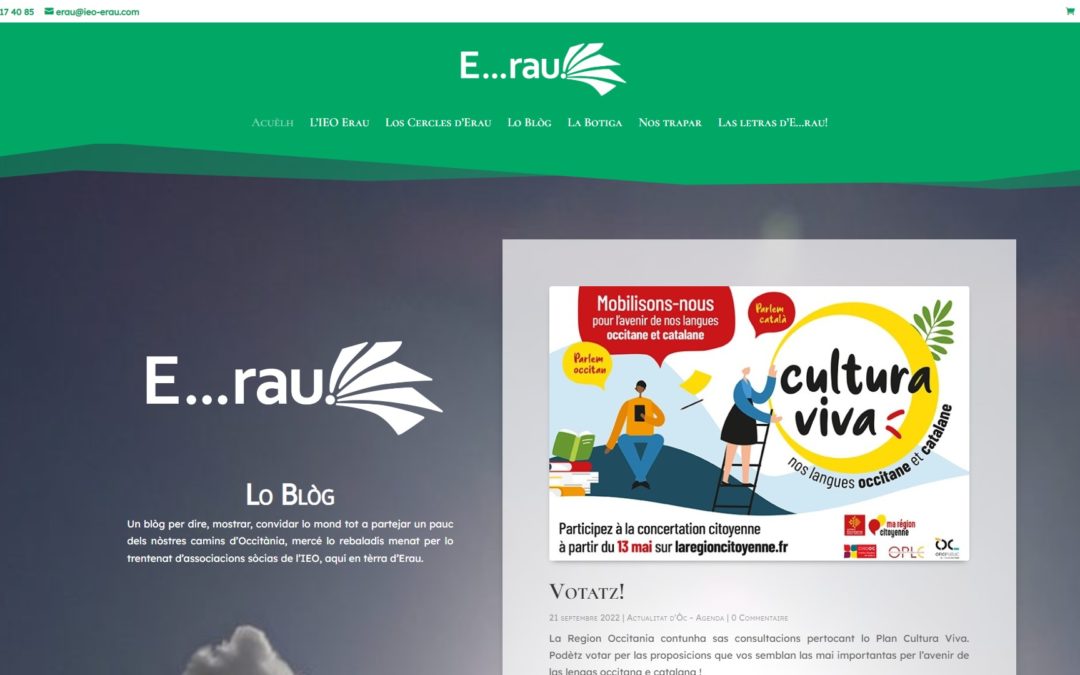 E… rau ! Un site novèl per l’IEO Erau