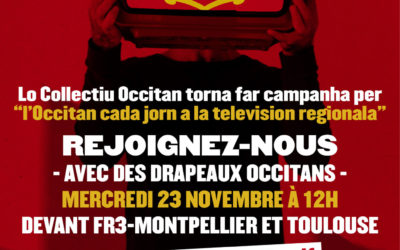 Rassemblement pour l’occitan à la télévision le 23 novembre